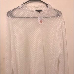 Polka dot sheer top